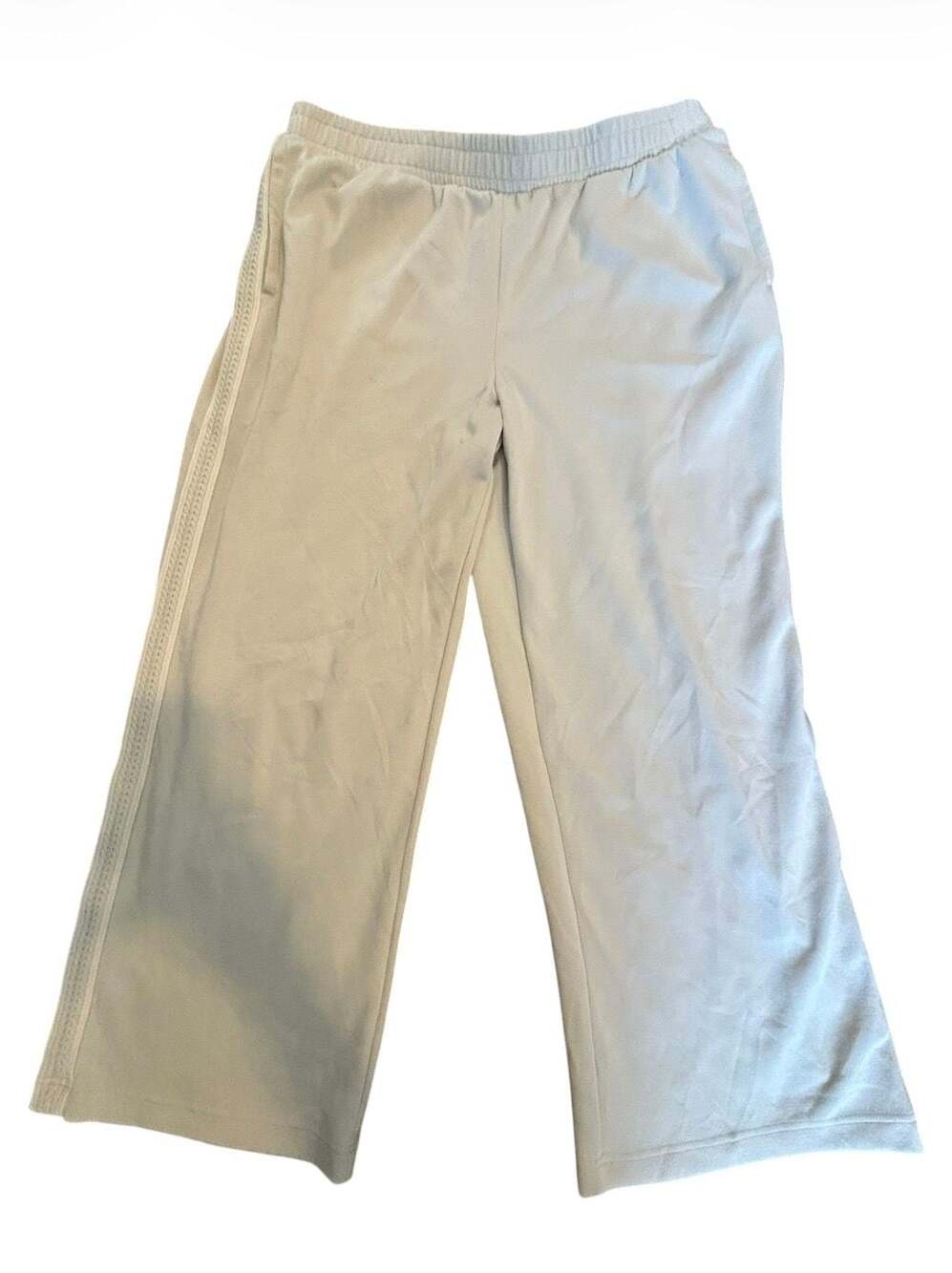 Elie Tahari Women's Wide-Leg Sweatpants with Textured Side Stripe